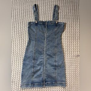 Forever 21 Zip Up Overall Jean Dress SIZE SMALL